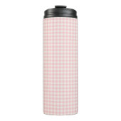 Lichtroze Gingham Patroon Thermische Tumbler Thermosbeker (Voorkant)