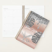 Lichtroze glam Glitter Hair Salon Planner (Display)