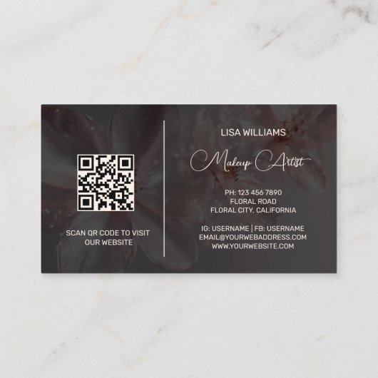 Lichtroze glanzend metallic Visitekaartje (Achterkant)