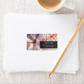 Lichtroze glanzend metallic Visitekaartje Etiket (Insitu)