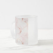 Lichtroze glazen houder matglas koffiemok (Voorkant links)