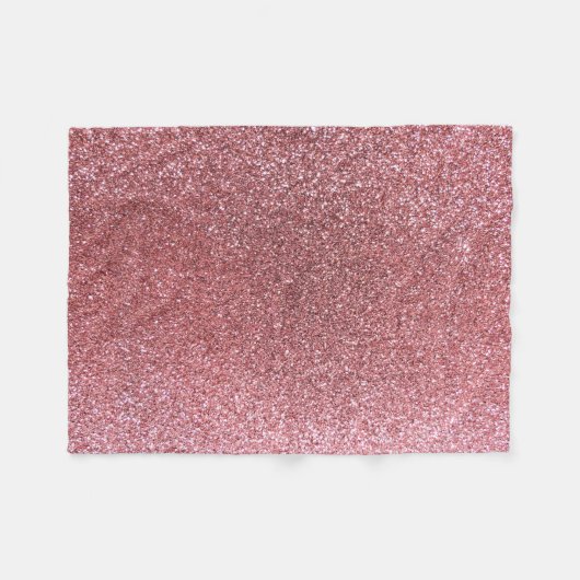 Lichtroze glitter fleece deken (Voorkant (Horizontaal))