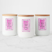 Lichtroze Glitter Sterren Productlabels Voedselcontainer Etiket (Flessen)