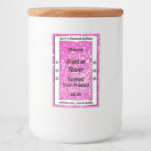 Lichtroze Glitter Sterren Productlabels Voedselcontainer Etiket (Voorkant)