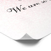 Lichtroze Glitter Sweet 16 Gepersonaliseerd Welkom Poster (Hoek)