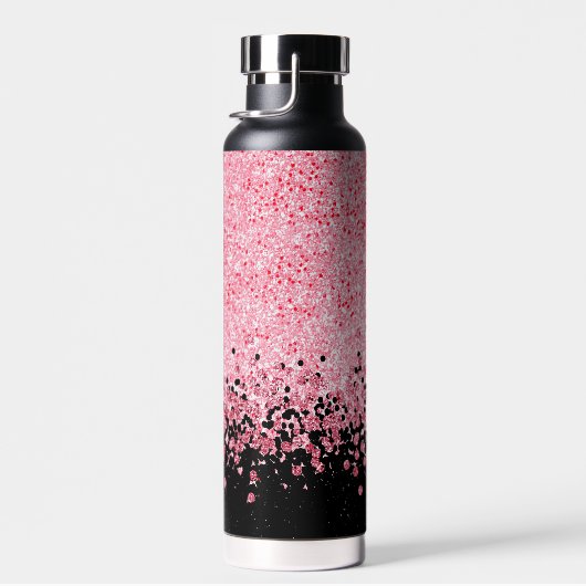 Lichtroze glitter waterfles (Rechts)