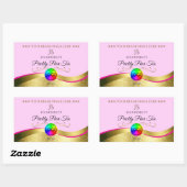 Lichtroze Golf Logo Monogram Productlabel Rechthoekige Sticker (Vel)