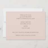 Lichtroze gouden 50ste verjaardag champagne kaart (Achterkant)