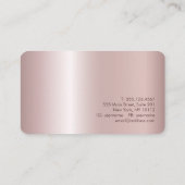 Lichtroze gouden en Paarse Sparkle Salon Stylist Visitekaartje (Achterkant)