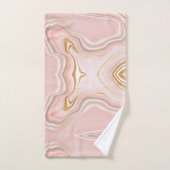 lichtroze goudvormig design bad handdoek (Handdoek)