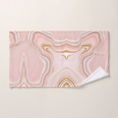 lichtroze goudvormig design bad handdoek (Handdoek)
