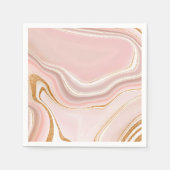  lichtroze goudvormig design servet (Voorkant)