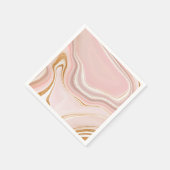 lichtroze goudvormig design servet (Hoek)