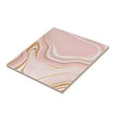  lichtroze goudvormig design tegeltje (Zijkant)