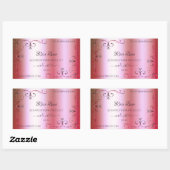 Lichtroze groene gradiënt  productetiketten rechthoekige sticker (Vel)