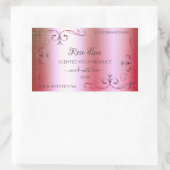 Lichtroze groene gradiënt  productetiketten rechthoekige sticker (Tas)