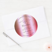 Lichtroze groene gradiënt productetiketten ronde sticker (Envelop)