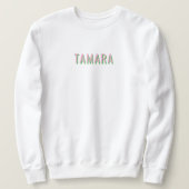 Lichtroze + groene Monogram Trouwfeest Trui (Design voorkant)