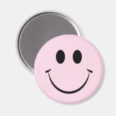 Lichtroze, Happy Face Magnet (Voorkant / Achterkant)