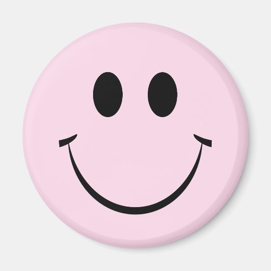 Lichtroze, Happy Face Magnet (Voorkant)