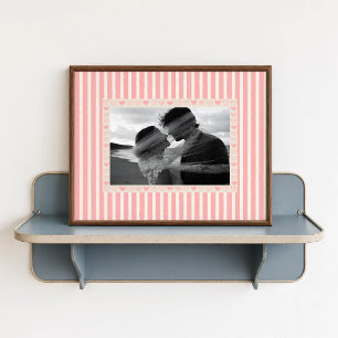 Lichtroze Hart Fotoposter - Persoonlijk Geschenk Poster
