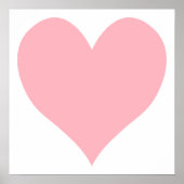 Lichtroze hart poster (Voorkant)