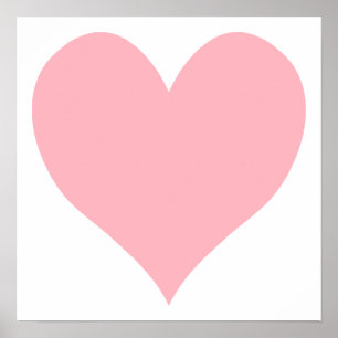 Lichtroze hart poster