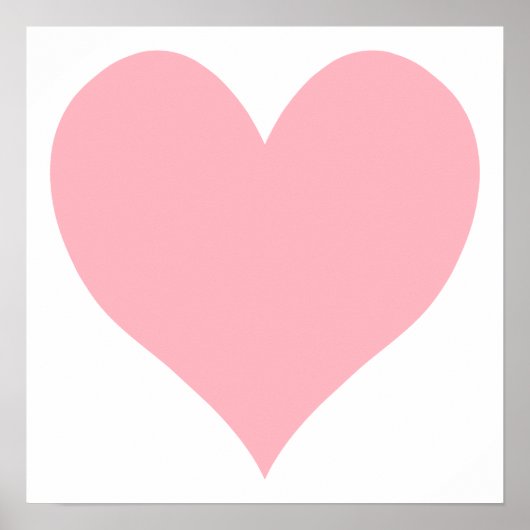 Lichtroze hart poster (Voorkant)