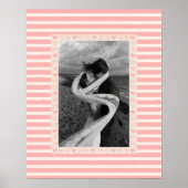 Lichtroze Hart Rand Poster - Persoonlijk Cadeau (Voorkant)