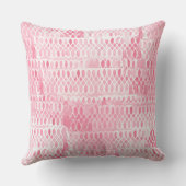 Lichtroze hedendaags kantpatroon kussen (Achterkant)