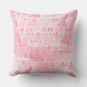 Lichtroze hedendaags kantpatroon kussen (Voorkant)