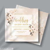 Lichtroze Herfst Bloemen Boho bruiloft gastenboek