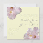 Lichtroze hibiscus Weddenschap Kaart (Voorkant)