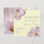 Lichtroze hibiscus Weddenschap Kaart (Voorkant / Achterkant)