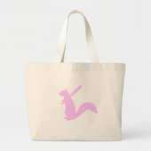 Lichtroze hoekige eekhoorn grote tote bag (Voorkant)