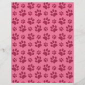 Lichtroze hondenpootafdrukpatroon flyer (Voorkant)