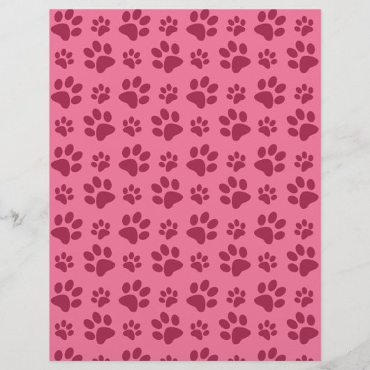 Lichtroze hondenpootafdrukpatroon flyer (Voorkant)
