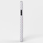 Lichtroze honingraat aangepaste monogram Case-Mate iPhone case (Achterkant/rechts)