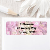 Lichtroze Hydrangea retouradres Label (Insitu)