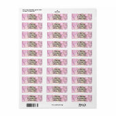 Lichtroze Hydrangea retouradres Label (Full Sheet)