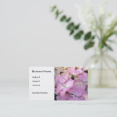 Lichtroze hydrangeas visitekaartje (Staand voorkant)
