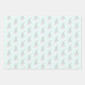 Lichtroze kerstboomcadeaus inpakpapier vel (Voorkant 2)