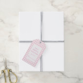 Lichtroze klassiek ontwerp Bruiloftsshower Cadeaut Cadeaulabel (Met Touw)