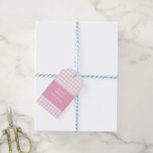 Lichtroze klassieke ontwerp bruiloftsshower cadeau cadeaulabel (Met Touw)