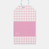 Lichtroze klassieke ontwerp bruiloftsshower cadeau cadeaulabel (Achterkant)