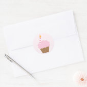 Lichtroze koekje ronde sticker (Envelop)