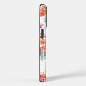 Lichtroze koraal waterverf trendy bloemenpatroon Case-Mate iPhone case (Achterkant / Rechts)