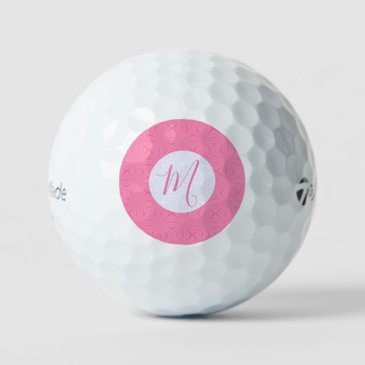 Lichtroze kronkelende vierkanten golfballen (Voorkant)