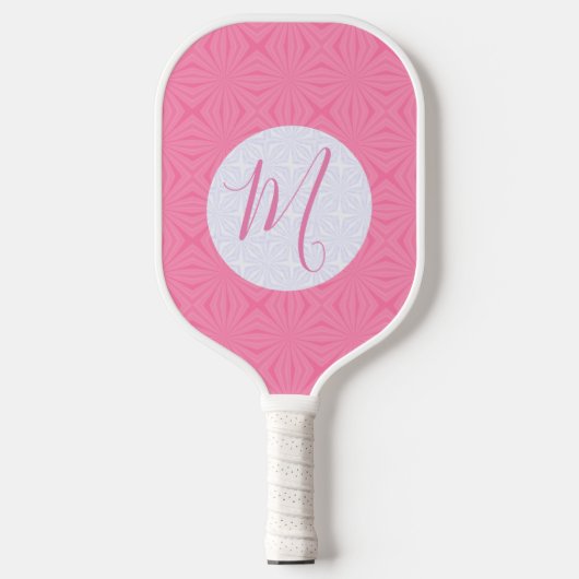 Lichtroze kronkelende vierkanten pickleball paddle (Voorkant)