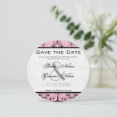 Lichtroze Kroonluchter Trouw Save the Date Kaart (Staand voorkant)